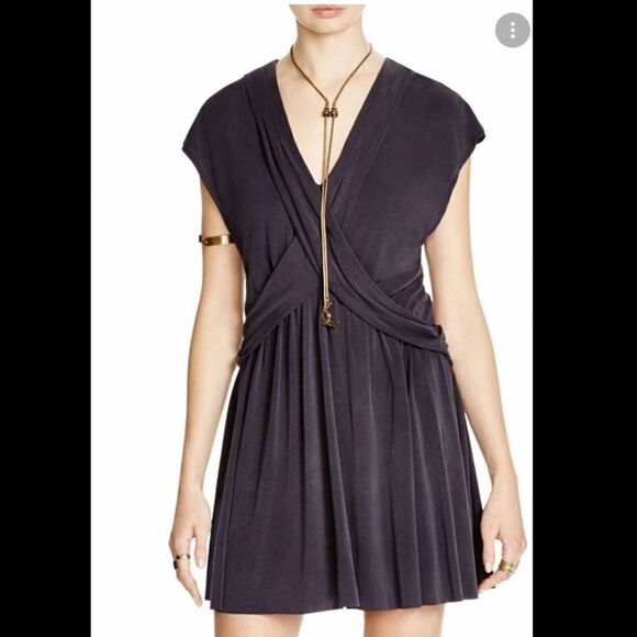 Free People Criss Cross Mini Dress, Sz-Small - Picture 1 of 14